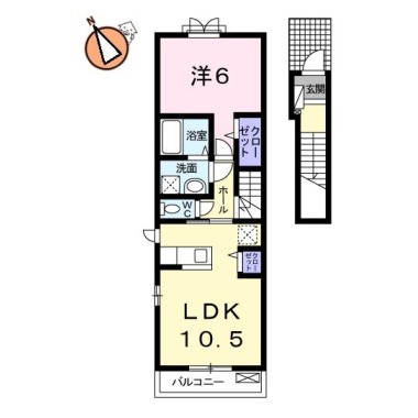 エグレット 201の間取り図