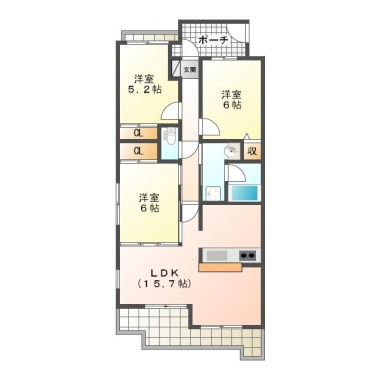 メゾンドハーレータワーズ 601の間取り図