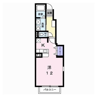 ヴィヴァーチェ 春日野 A 101の間取り図
