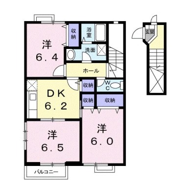 アルバ A 203の間取り図