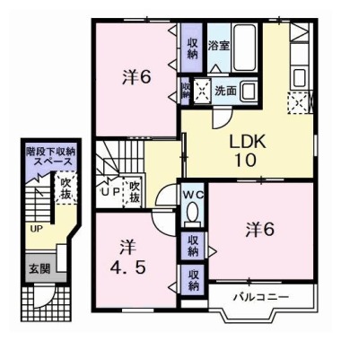 アビテ雅 B 203の間取り図