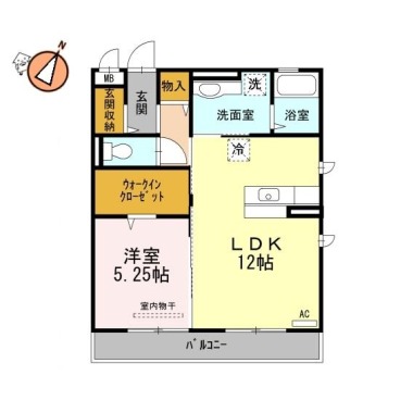 フェリーチェ大岡 101の間取り図