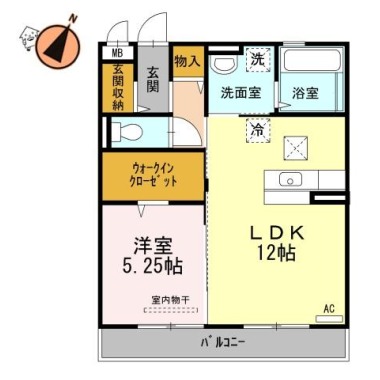 フェリーチェ大岡 102の間取り図
