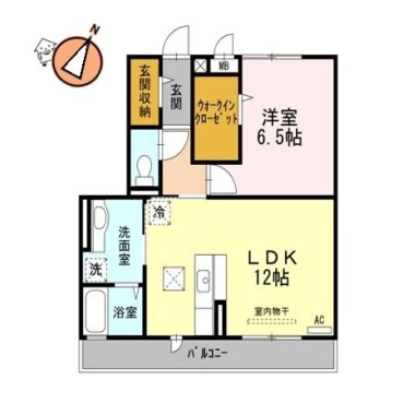 フェリーチェ大岡 103の間取り図