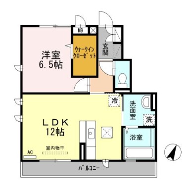 フェリーチェ大岡 105の間取り図