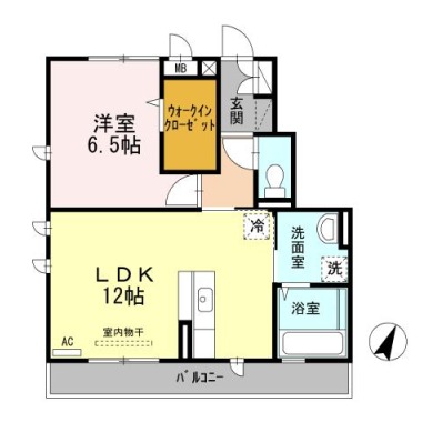 フェリーチェ大岡 205の間取り図