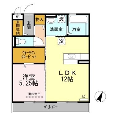 フェリーチェ大岡 302の間取り図