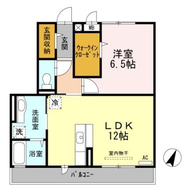 フェリーチェ大岡 303の間取り図