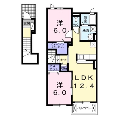 Dolce B 202の間取り図