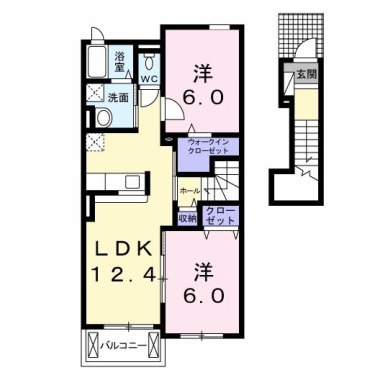 Dolce B 203の間取り図