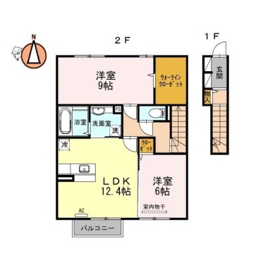 ヴィラコートII 202の間取り図