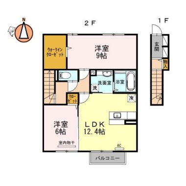 ヴィラコートII 203の間取り図