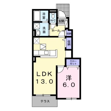ルネッサ 103の間取り図