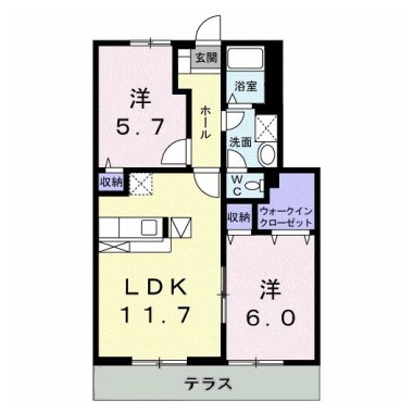 アルバ B 102の間取り図