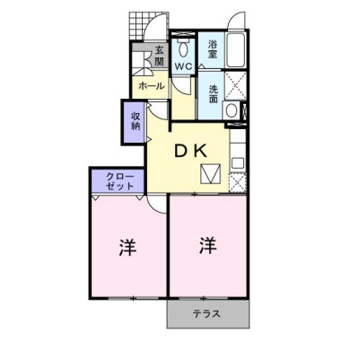 ニューカムリーB 101の間取り図