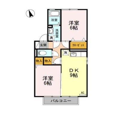 シャン・ド・フルール B201の間取り図