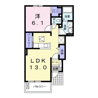メラニー A 102の間取り図