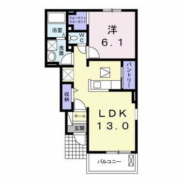 メラニー A 105の間取り図