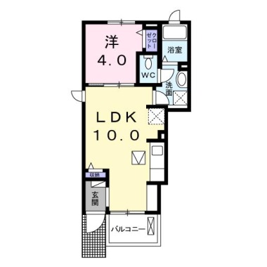 アクア・アルテA 101の間取り図