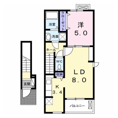 アクア・アルテA 203の間取り図