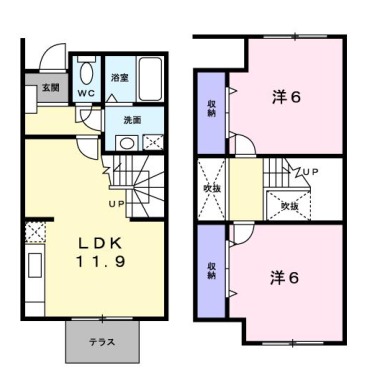 コーポリンクス2 105の間取り図
