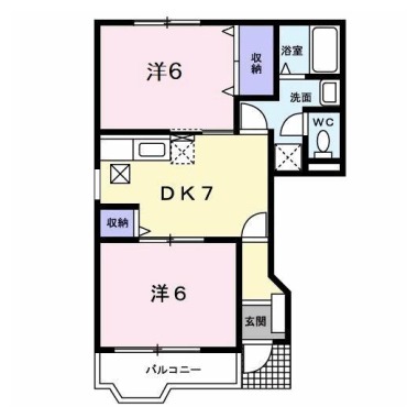 サントゥール ノース 101の間取り図