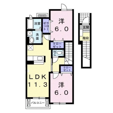 ヒルズ住吉 A 203の間取り図