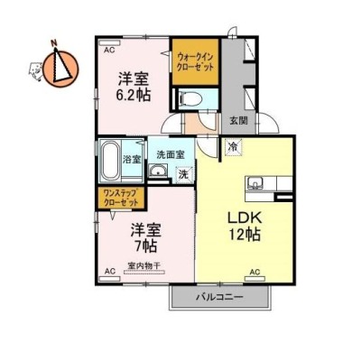 パルクセゾンIII 202の間取り図