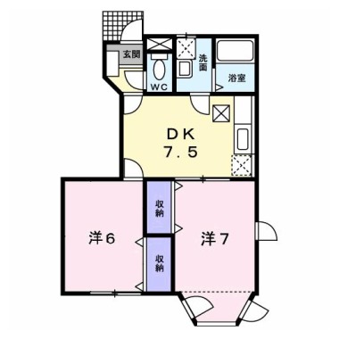 クレストール北島 A 101の間取り図