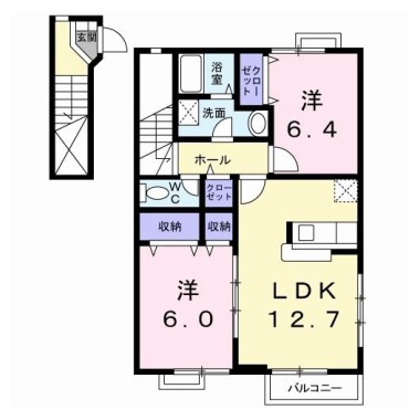 オーブ II 201の間取り図