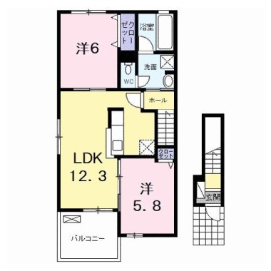 プルミエ I 201の間取り図
