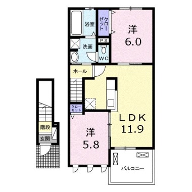 プルミエ II 203の間取り図