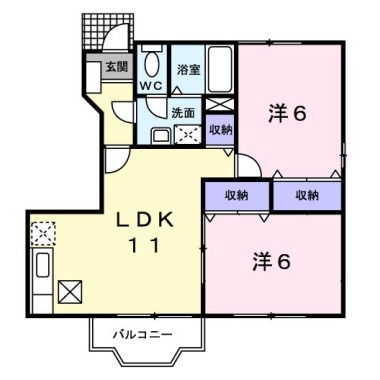 アビテ雅 A 103の間取り図