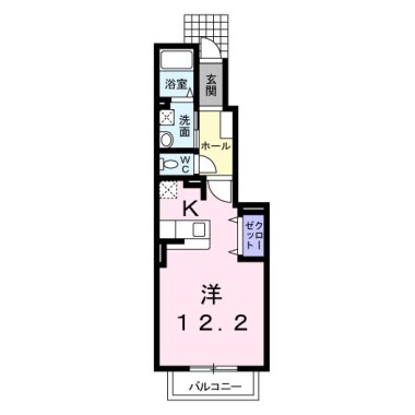 フラット古鷹 105の間取り図