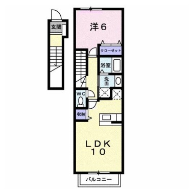 フラット古鷹 202の間取り図