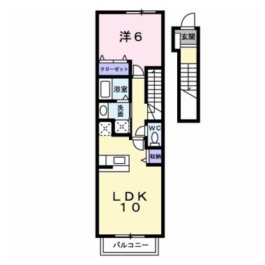 フラット古鷹 203の間取り図