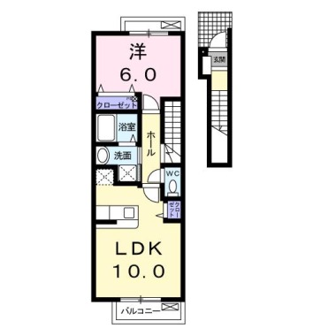 フレンドリーハープ大林 203の間取り図