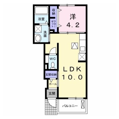 ミルト住吉II 103の間取り図