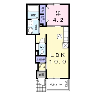 ミルト住吉II 104の間取り図