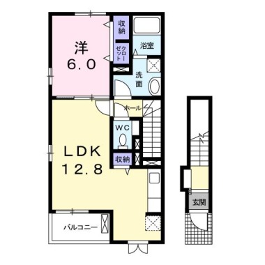 ミルト住吉II 201の間取り図