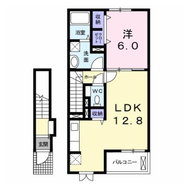 ミルト住吉II 205の間取り図