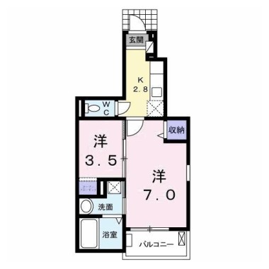 コーポ・サンピア 101の間取り図