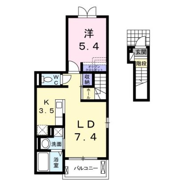 コーポ・サンピア 201の間取り図