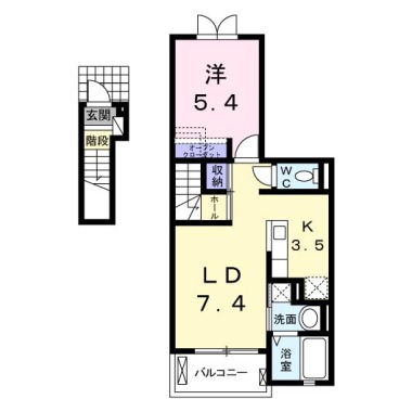 コーポ・サンピア 203の間取り図