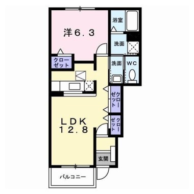 コスミオン D 103の間取り図