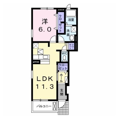FLAT YーII 101の間取り図