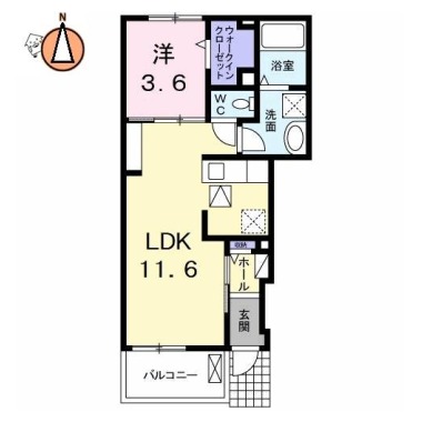 ブランボヌール 105の間取り図