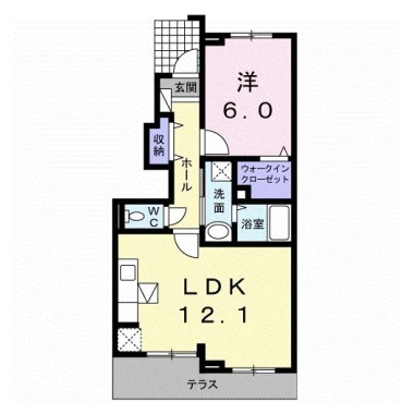 ア・ラ・モード A 102の間取り図
