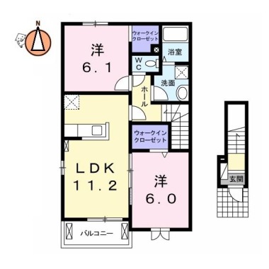 クレール・ココア I 201の間取り図