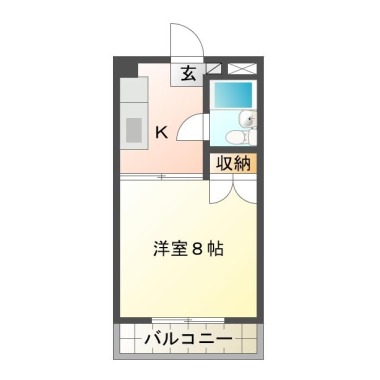 庄町 アパート 1K 301の間取り図